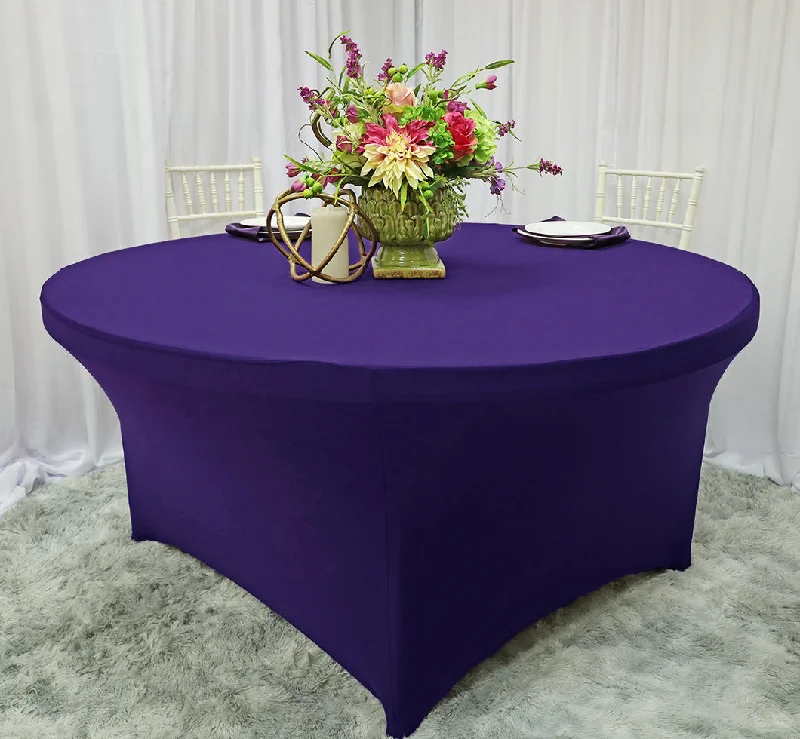 5 Ft Round Spandex (220 GSM) Table Cover - Regency Purple (1pc)