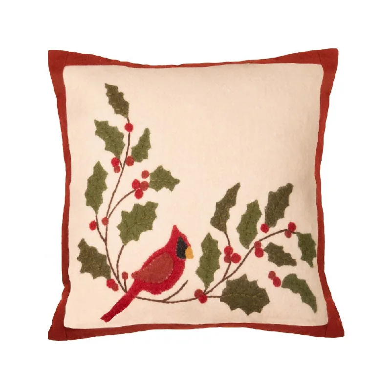 Cardinal Holly Pillow PLRE0333