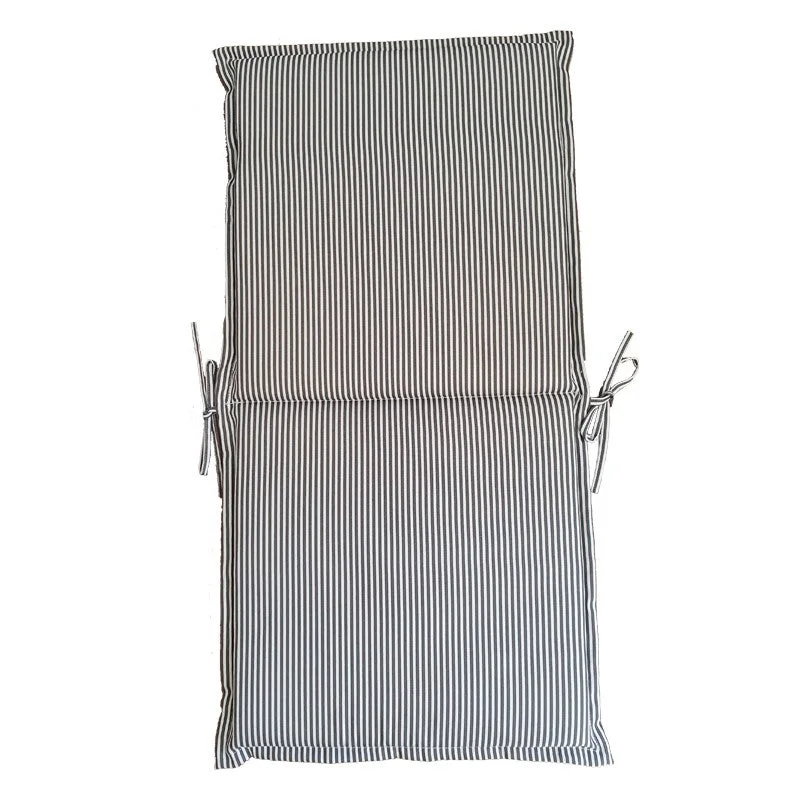 94x49 GREY STRIPE Mid Back Cushion