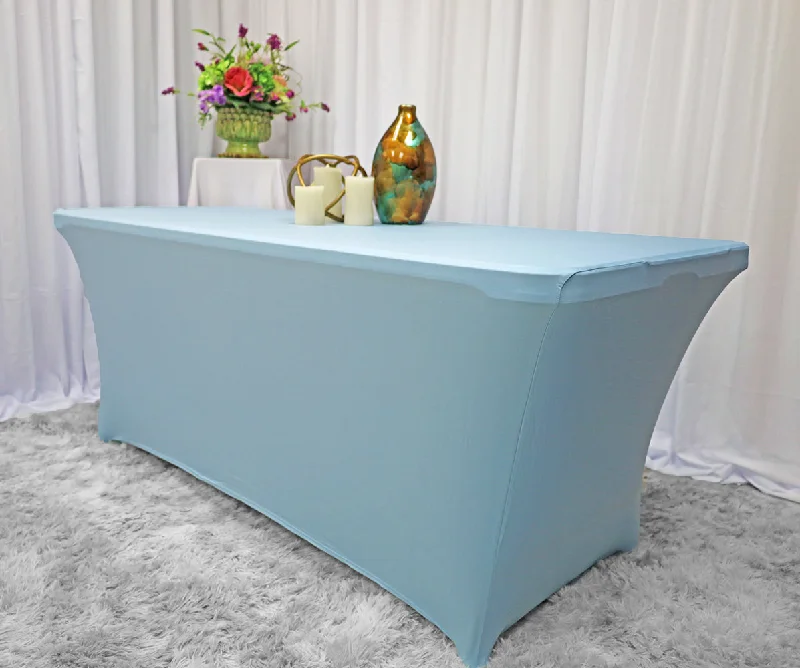 6 Ft Rectangular Spandex (220 GSM) Table Cover - Baby Blue (1pc)