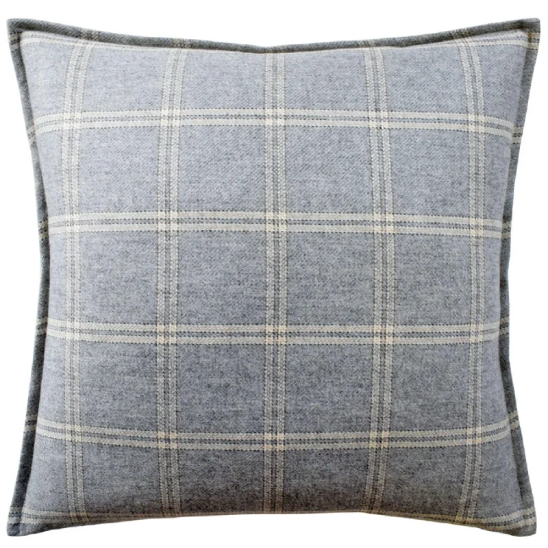 Shingle Merino Wool Plaid Decorative Throw Pillow