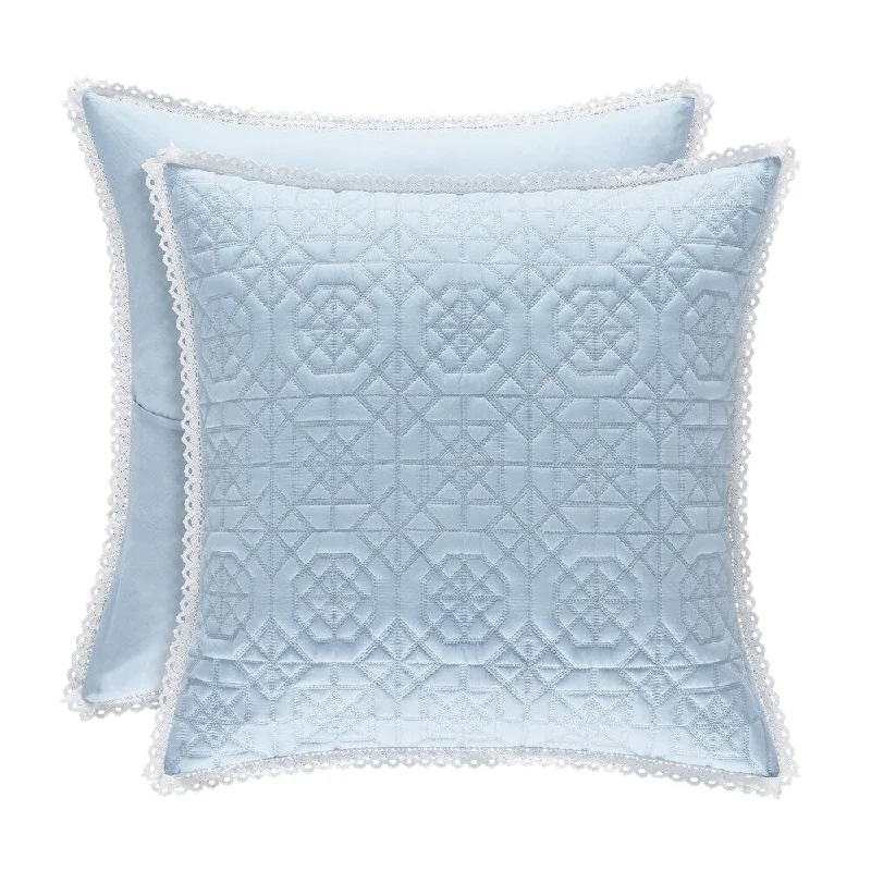 Five Queens Court Rosalind Blue Euro Sham