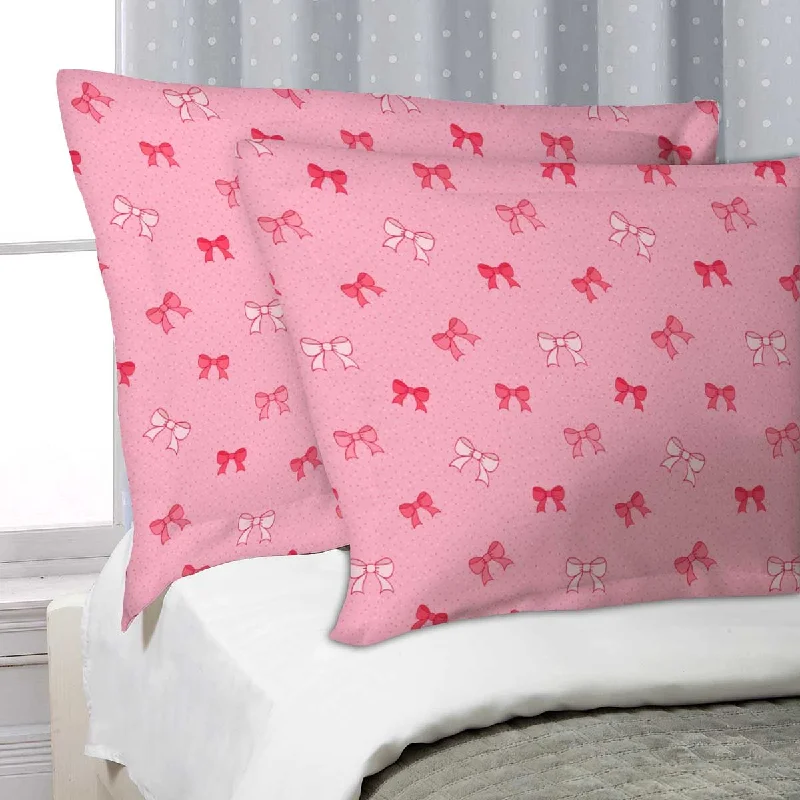 ArtzFolio Pink Bows Pillow Cover Case