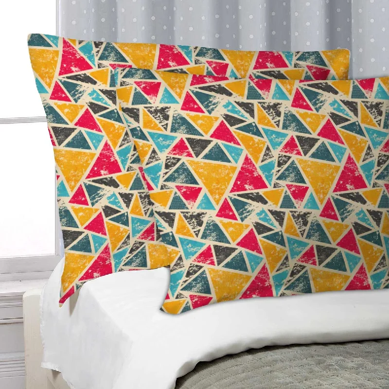 ArtzFolio Grunge Triangle D2 Pillow Cover Case