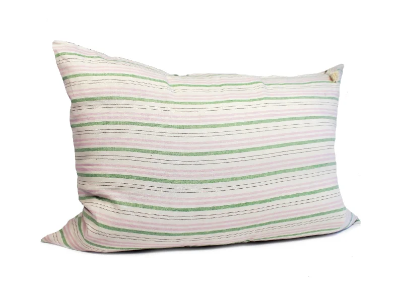 Headboard Cushion Cover in Deauville Pink & Green