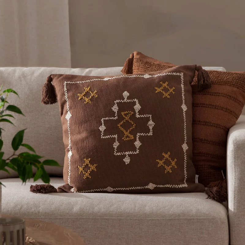 Durdle Embroidered Cushion Cocoa