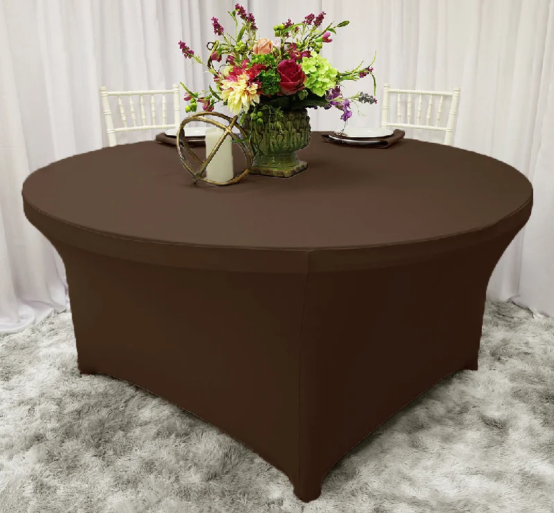 6 Ft Round Spandex (220 GSM) Table Cover - Chocolate (1pc)