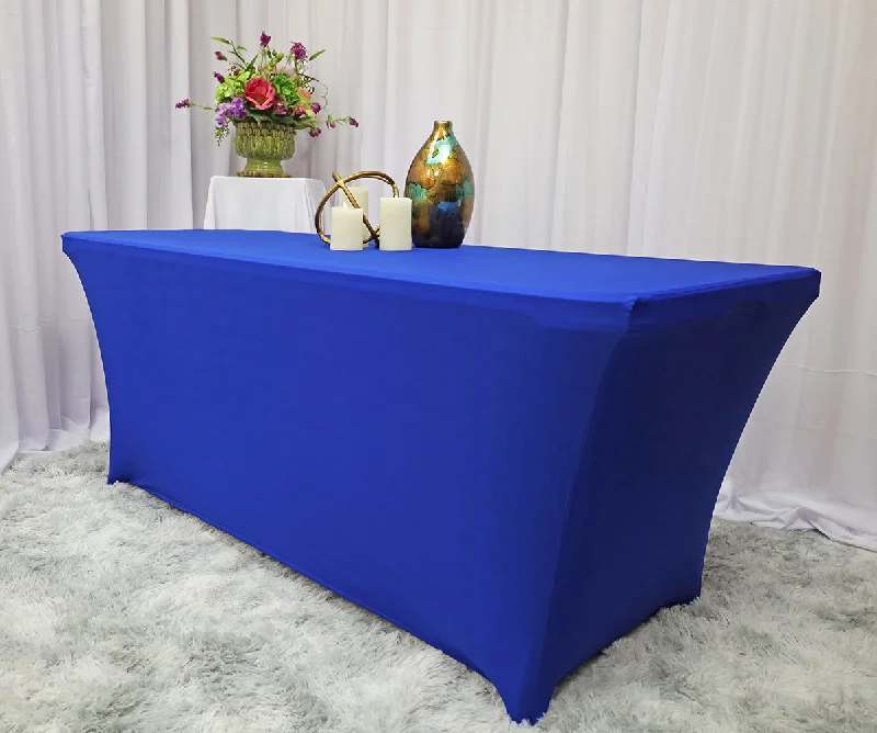 6 Ft Rectangular Spandex (220 GSM) Table Cover - Royal Blue (1pc)