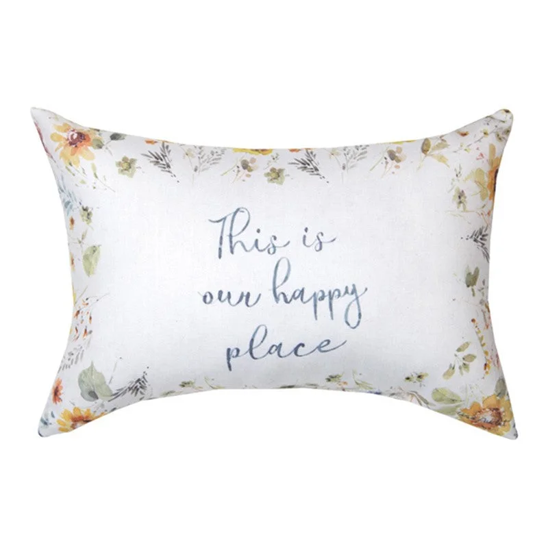 Sunflowers Forever Happy Place Pillow SWSUF