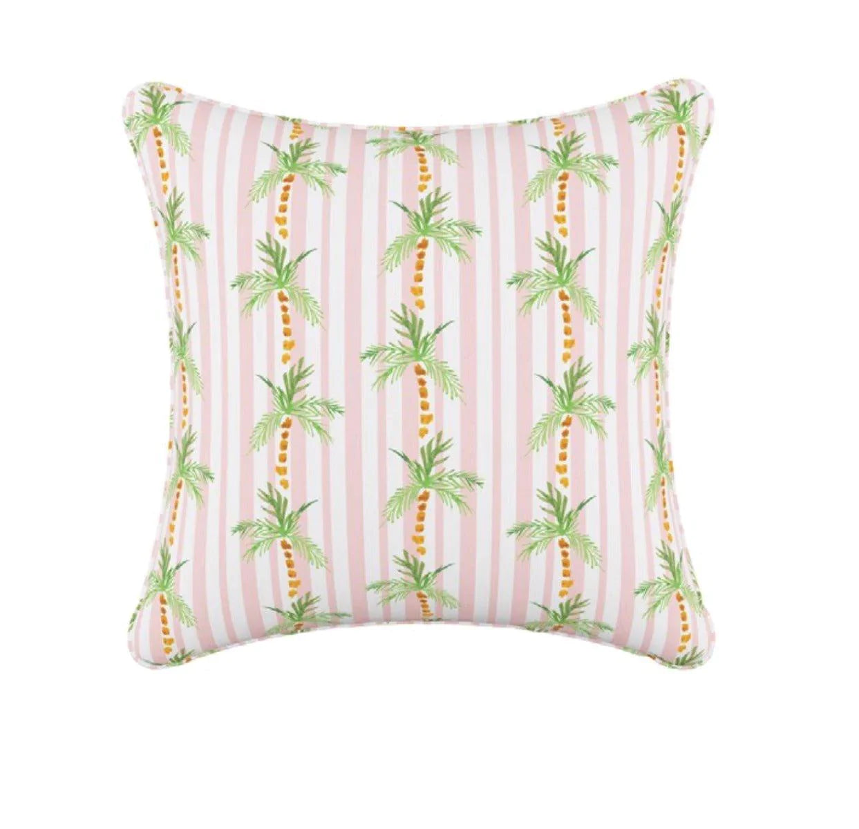 Gray Malin For Cloth & Co. Palm Tree Stripe Pink Throw Pillow